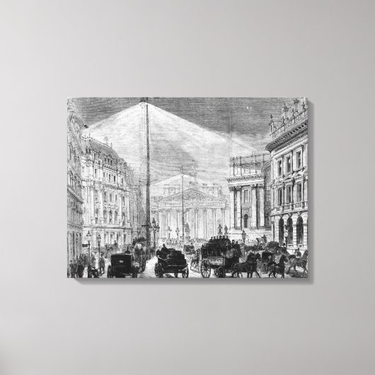 Elektrisch licht in het huis van de directie canvas afdruk (Voorkant)