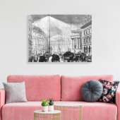 Elektrisch licht in het huis van de directie canvas afdruk (Insitu (Woonkamer))
