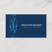 Elektrisch Lichten Blauw Elektricien Visitekaartje (Voorkant)