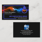 Elektrisch Lijst met bliksem Visitekaartje (Voorkant / Achterkant)