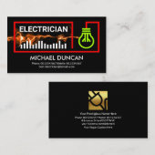 Elektrisch Lijst met rode blikseminslag Visitekaartje (Voorkant / Achterkant)