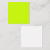 Elektrisch Lime Effen Kleur Notitiekaartje (Voorkant / Achterkant)
