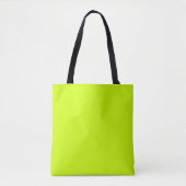 Elektrisch Lime Effen kleur Tote Bag (Voorkant)