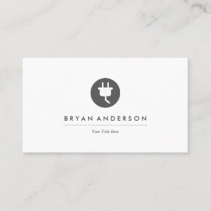 Elektrisch Logo — Elektrische stekker Visitekaartje