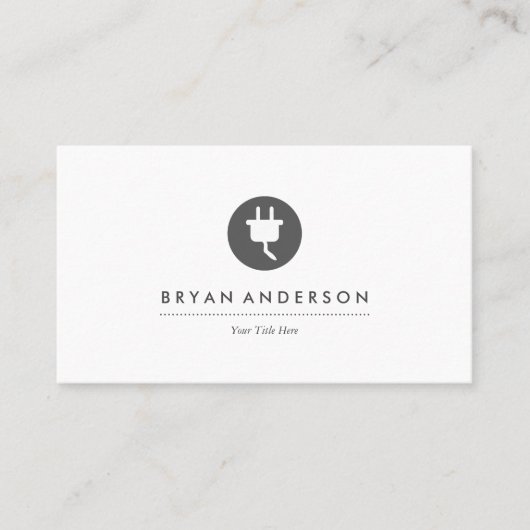 Elektrisch Logo — Elektrische stekker Visitekaartje (Voorkant)