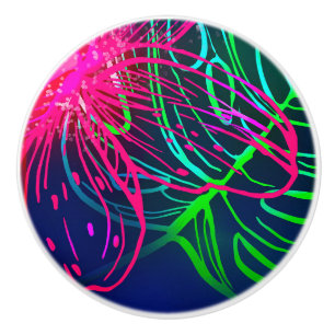 Elektrisch Luau Tropische Nacht Neon Aloha Keramische Knop