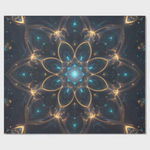 elektrisch mandala-inpakpapier cadeaupapier