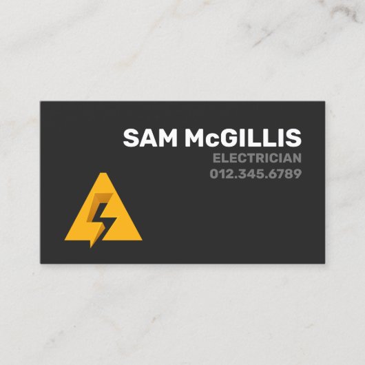 Elektrisch monogram A Visitekaartje (Voorkant)