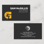 Elektrisch monogram van elektricien G Visitekaartje (Voorkant / Achterkant)