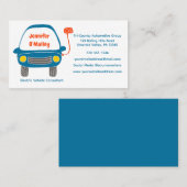 Elektrisch motorvoertuig met wielaandrijving visitekaartje (Voorkant / Achterkant)