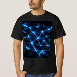 Elektrisch Neon Raster Heren T-shirt   Futurist