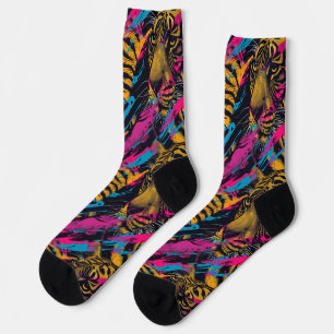 Elektrisch Oerwoud - Fierce Psychedelic Tiger Sokken