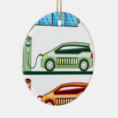 Elektrisch oplaadstation voor zonne-energie keramisch ornament (Rechts)