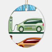 Elektrisch oplaadstation voor zonne-energie keramisch ornament (Links)