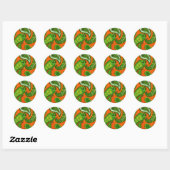 Elektrisch Oranje Sticker van de aaspees van Paisl (Vel)