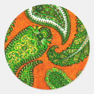 Elektrisch Oranje Sticker van de aaspees van Paisl