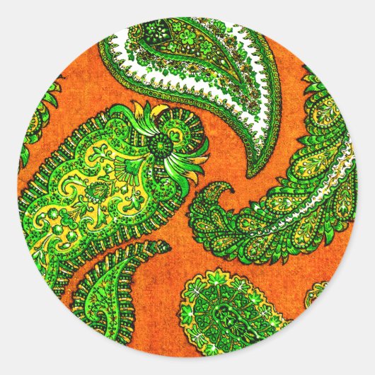 Elektrisch Oranje Sticker van de aaspees van Paisl (Voorkant)