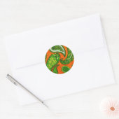 Elektrisch Oranje Sticker van de aaspees van Paisl (Envelop)