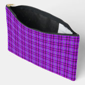 Elektrisch Paars en Fuchsia Geruit Paars Roze Etui (Open)