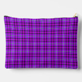 Elektrisch Paars en Fuchsia Geruit Paars Roze Etui (Achterkant)