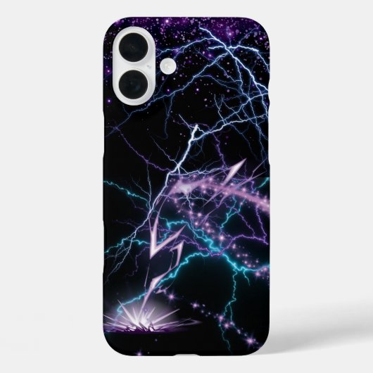 Elektrisch Paarse Bliksem Storm Hoesje - Cosmi (Achterkant)