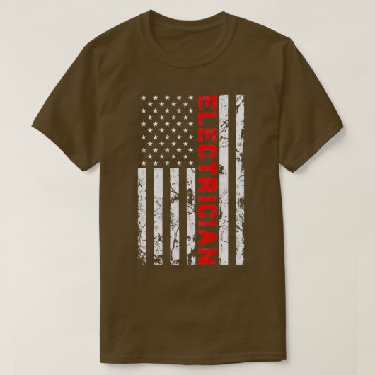Elektrisch Patriottisch Amerikaans Vlag Elektricus T-shirt (Design voorkant)