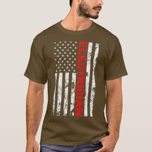 Elektrisch Patriottisch Amerikaans Vlag Elektricus T-shirt