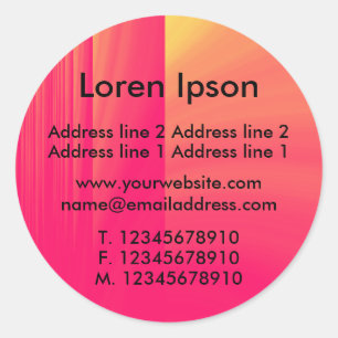 Elektrisch perzikenbedrijf/profiel ronde sticker