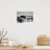 Elektrisch pianotoetsenbord poster (Keuken)