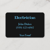 Elektrisch Plug-in Socket-Visitekaartje Visitekaartje (Achterkant)