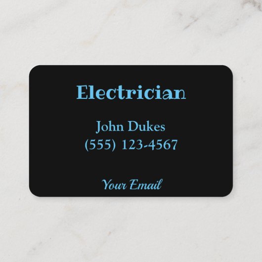 Elektrisch Plug-in Socket-Visitekaartje Visitekaartje (Achterkant)