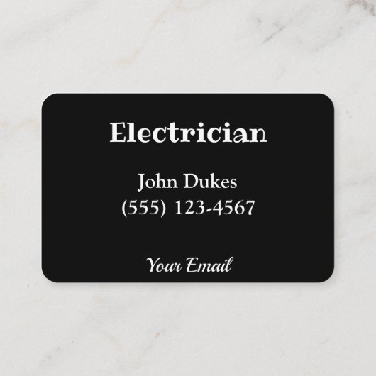 Elektrisch Plug-in Socket-Visitekaartje Visitekaartje (Achterkant)