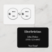 Elektrisch Plug-in Socket-Visitekaartje Visitekaartje (Voorkant / Achterkant)