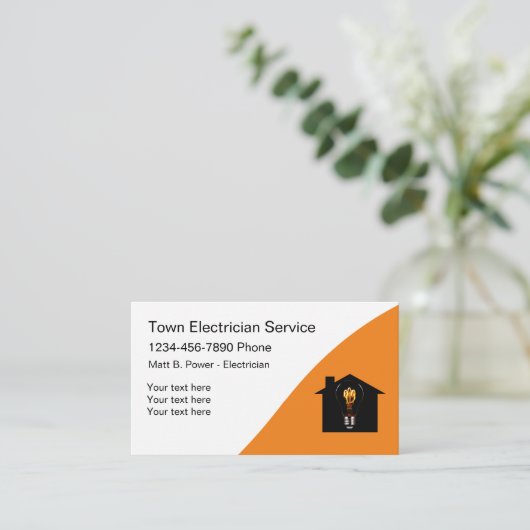 Elektrisch professioneel ontworpen Visitekaartjes (Staand voorkant)