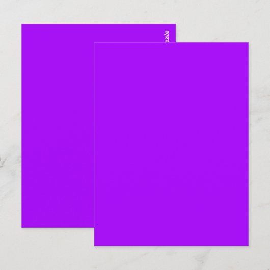Elektrisch Psychedelisch Paars Effen Kleur Briefkaart (Voorkant / Achterkant)