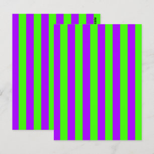 Elektrisch Psychedelisch Paars En Harlekijn Groen Briefkaart