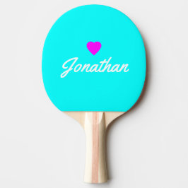 Elektrisch Retro Cyaan Vintage PR Hart Handtekenin Tafeltennisbatje
