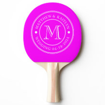 Elektrisch Retro Roze Trouw Monogram
