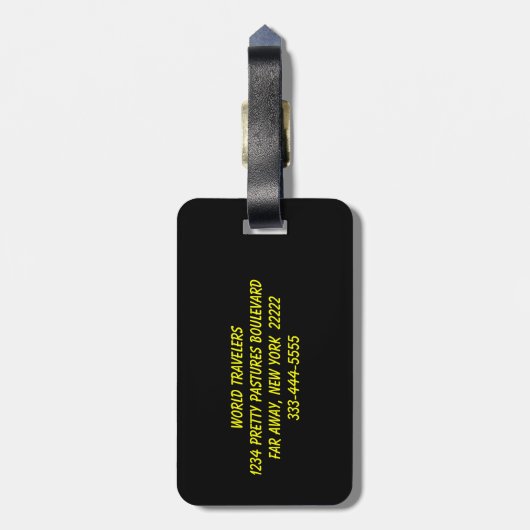 Elektrisch Roos Bagagelabel (Achterkant verticaal)