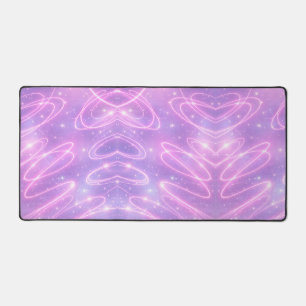 Elektrisch roze neon krabbels AI-kunst Bureaumat