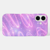 Elektrisch roze neon krabbels AI-kunst Case-Mate iPhone Case (Achterkant (horizontaal))