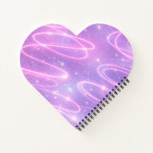Elektrisch roze neon krabbels AI-kunst Notitieboek (Achterkant)