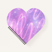 Elektrisch roze neon krabbels AI-kunst Notitieboek (Voorkant)