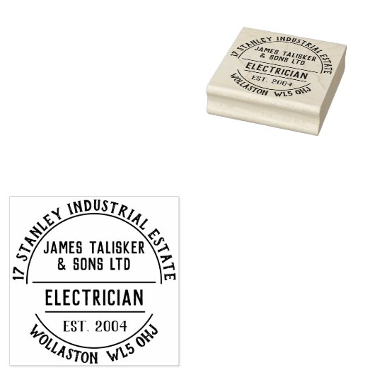 Elektrisch Rubberstempel (Gestempeld)