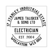 Elektrisch Rubberstempel (Afrduk)