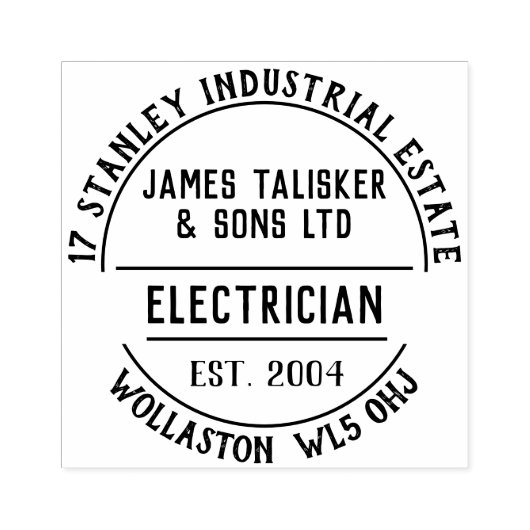 Elektrisch Rubberstempel (Afrduk)