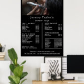 Elektrisch scheren, tarieflijst voor herenkapper poster (Thuiskantoor)