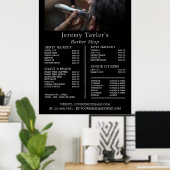 Elektrisch scheren, tarievenlijst herenkapper poster (Thuiskantoor)