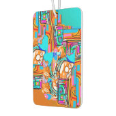 Elektrisch Sinaasappel & Cyaan Dreams - Abstracte Luchtverfrisser (Links)