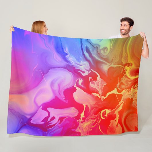 Elektrisch Spectrum in Beweging Fleece Deken (In situ)